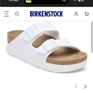 Birkenstock/Papillo White Arizona Sandals